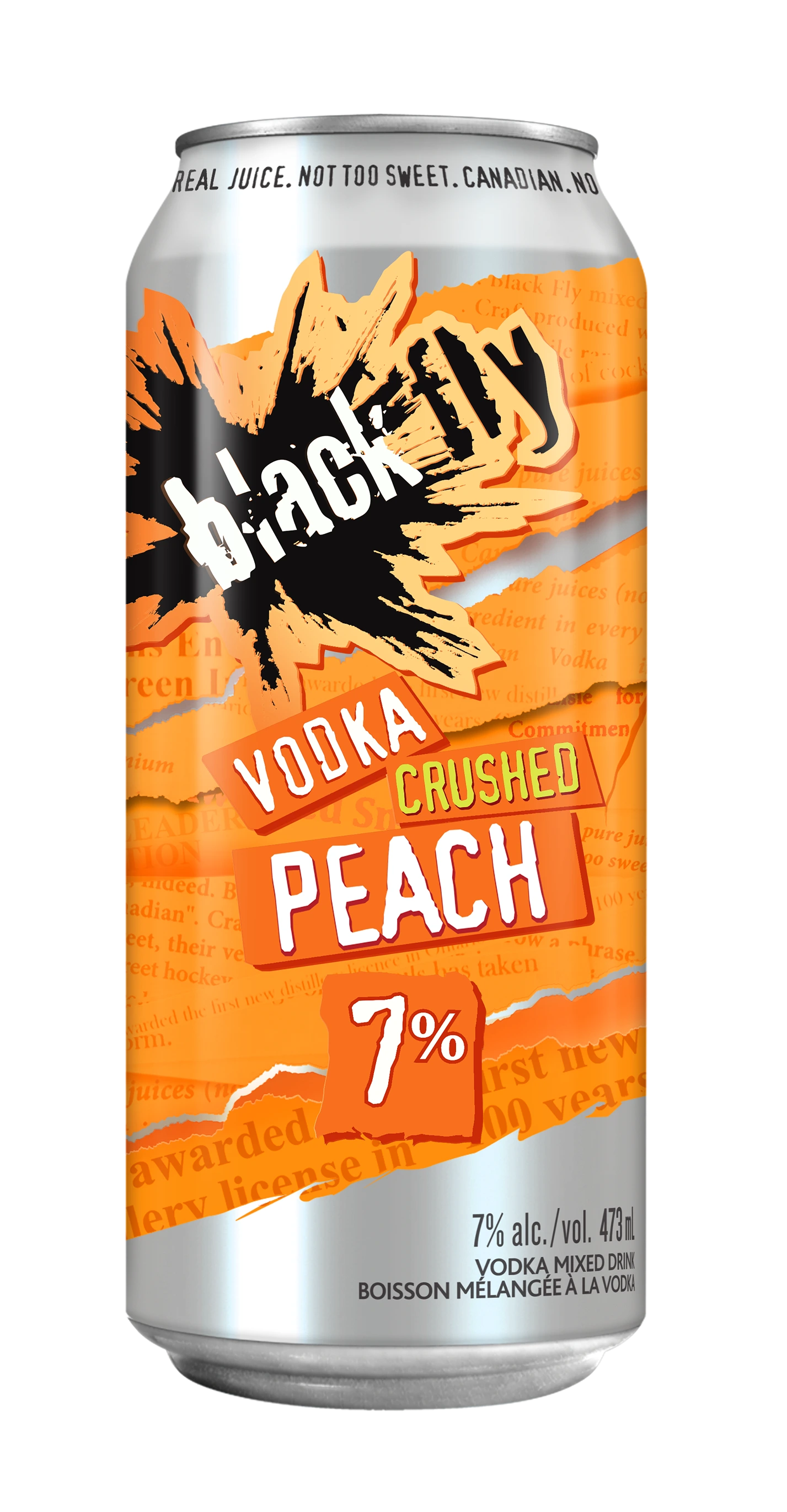 BLACK FLY VODKA CRUSHED PEACH 473ML CAN