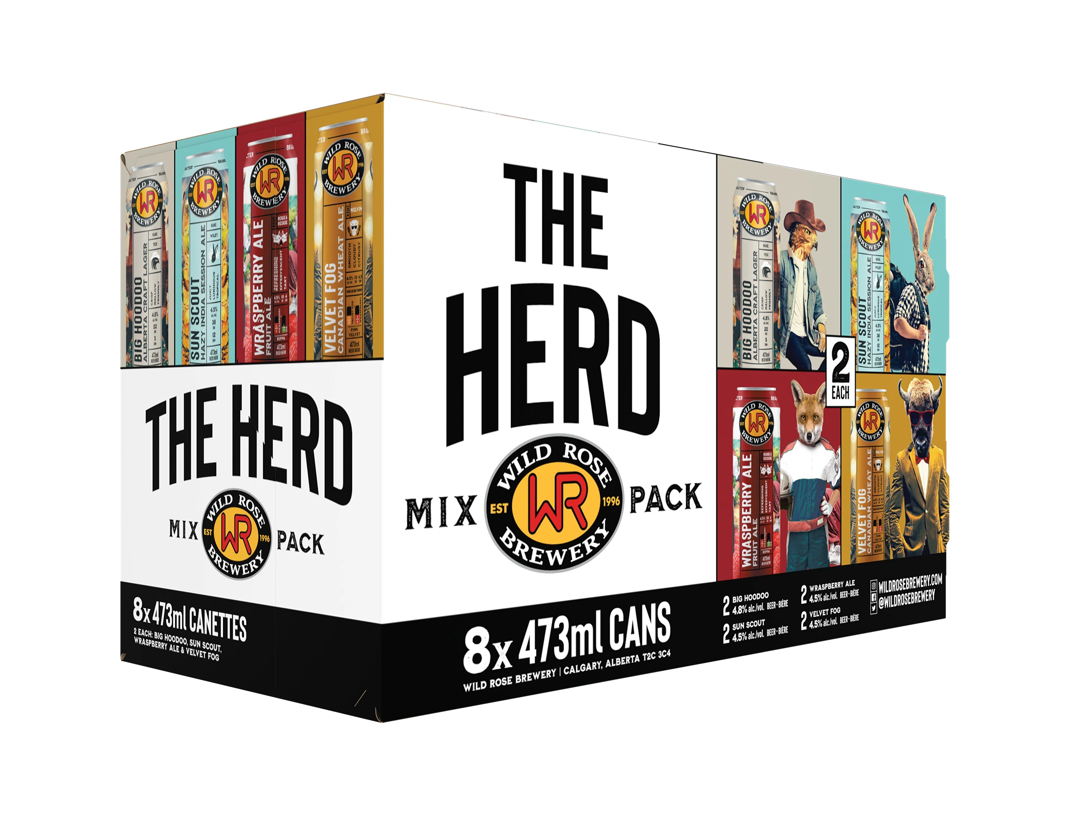 WILD ROSE THE HERD MIXER 473ML 8PK CAN