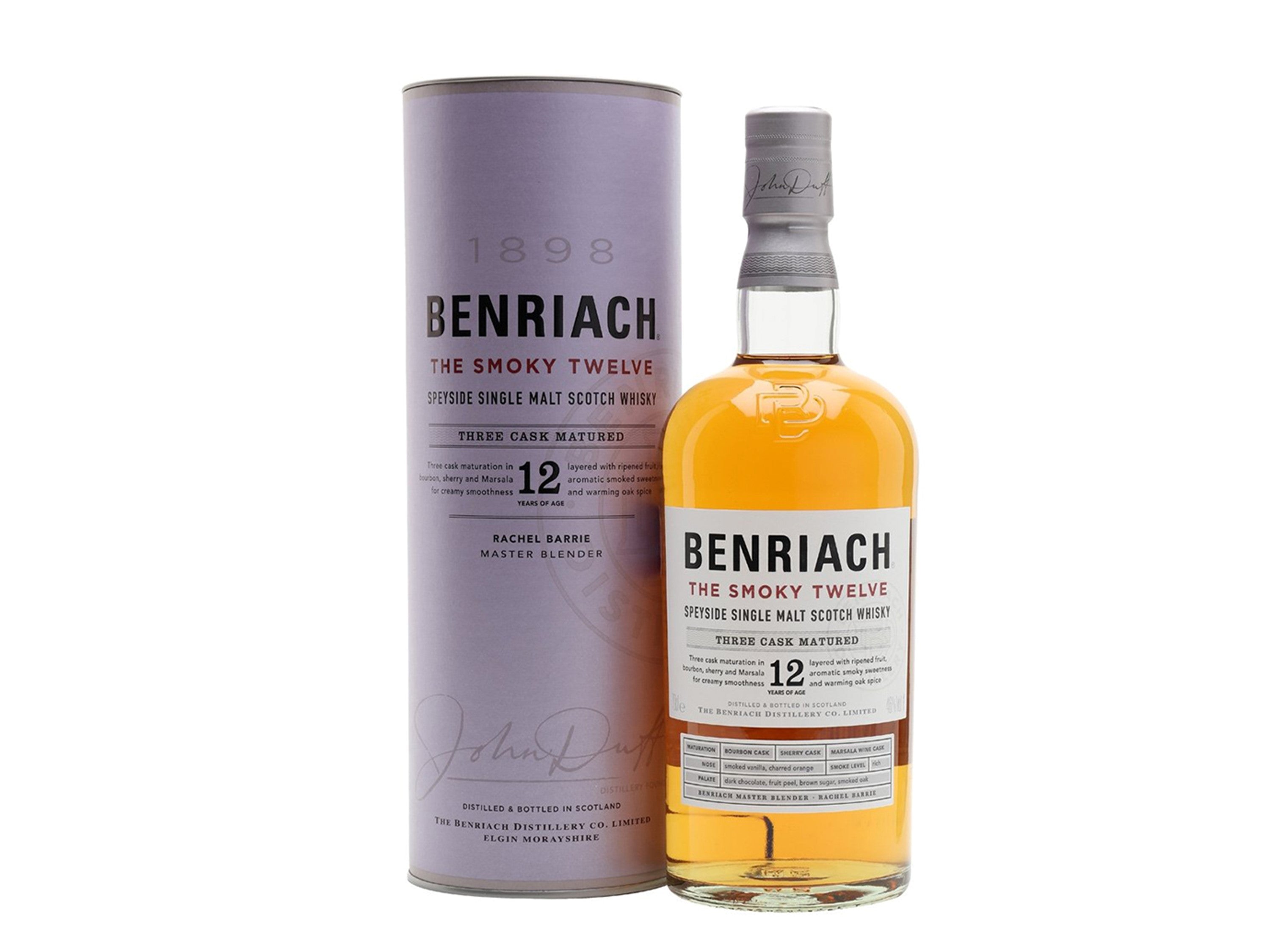 BENRIACH 12YR SMOKY SPEYSIDE SINGLE MALT SCOTCH WHISKY 750ML
