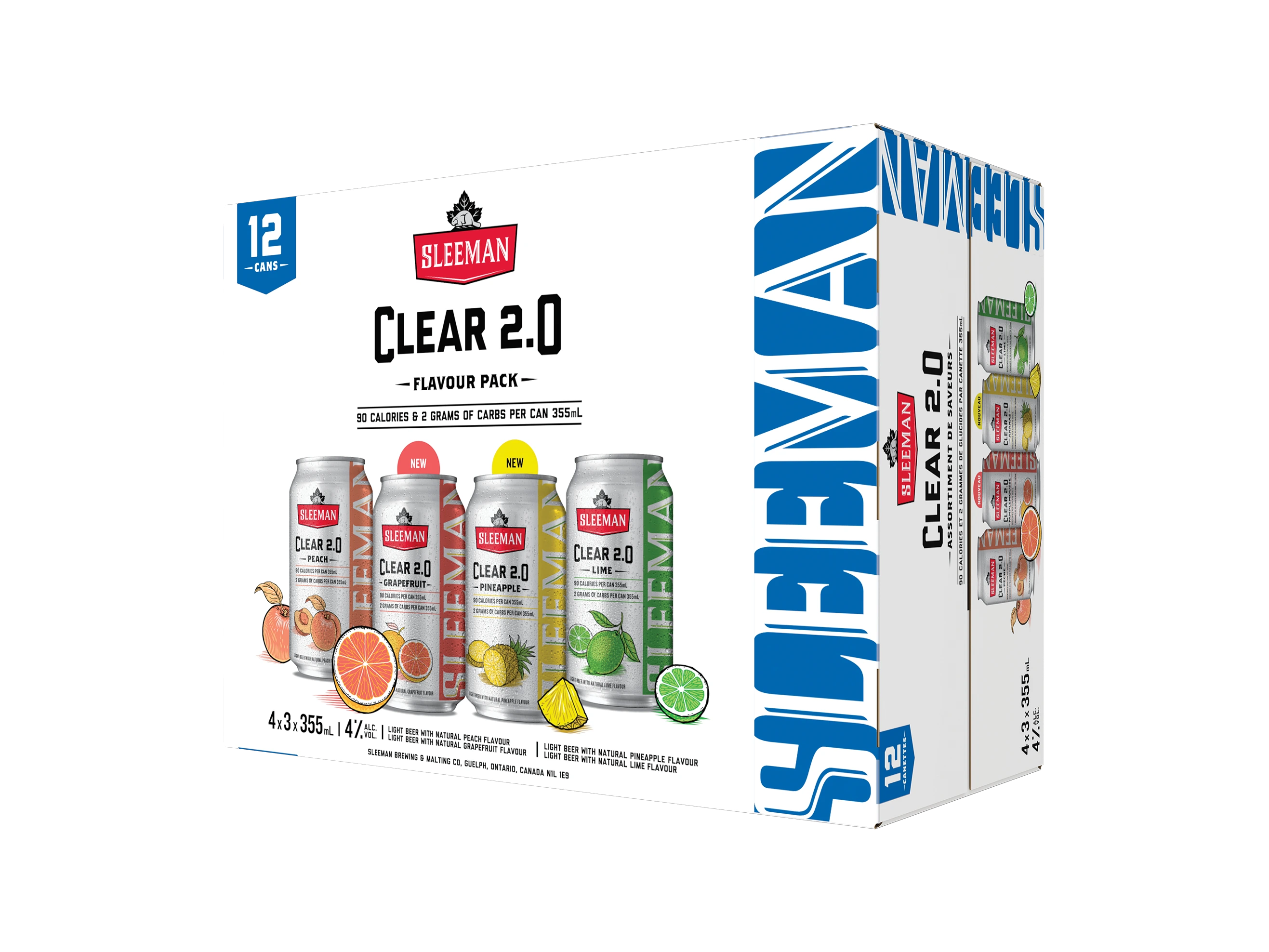 SLEEMAN CLEAR FRUIT MIXER 355ML 12PK CAN