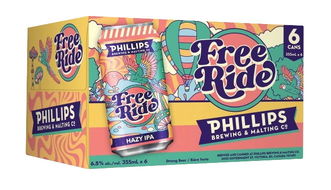 PHILLIPS FREE RIDE HAZY IPA 355ML 6PK CAN