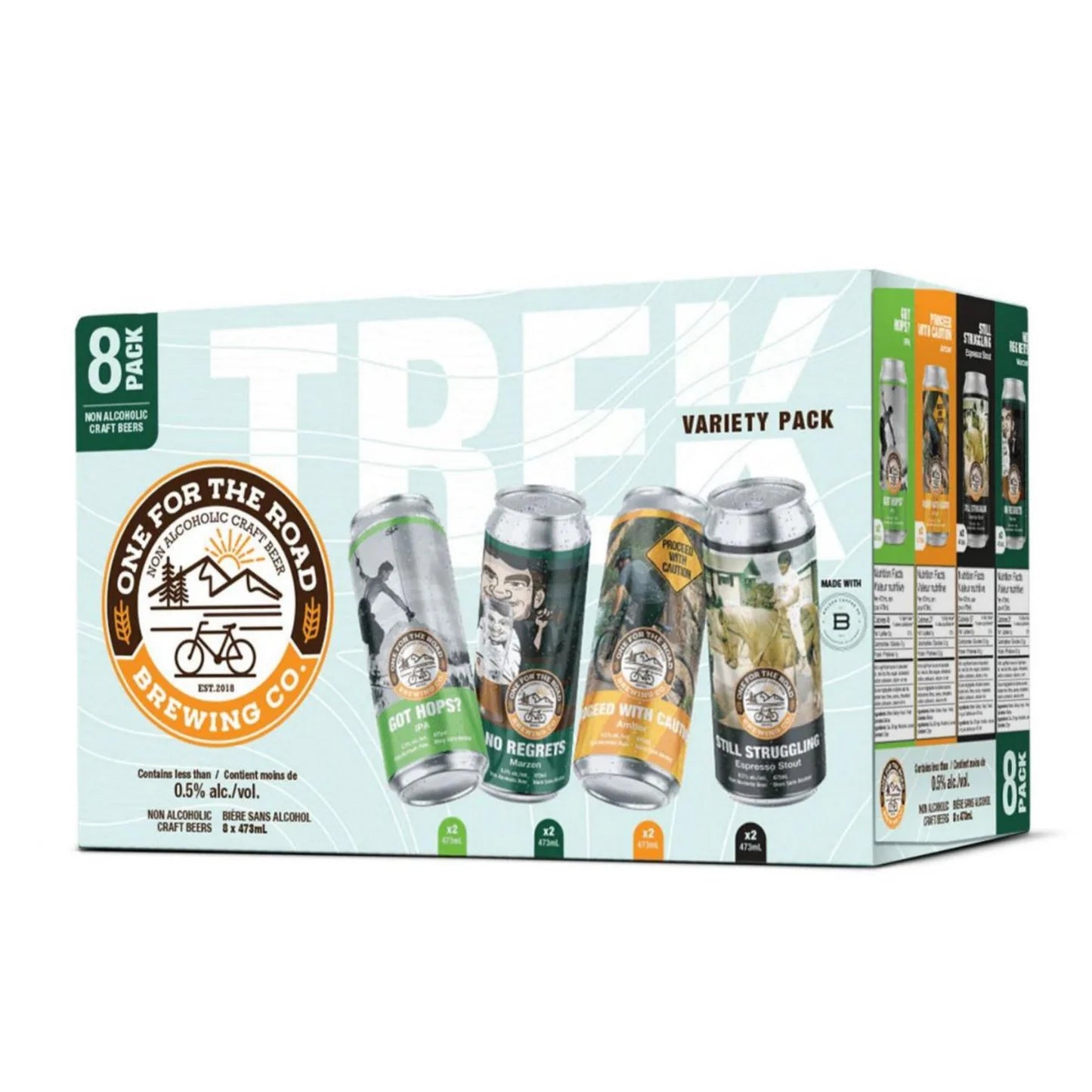 ONE FOR THE ROAD NON ALC TREK MIXER 473ML 8PK CAN