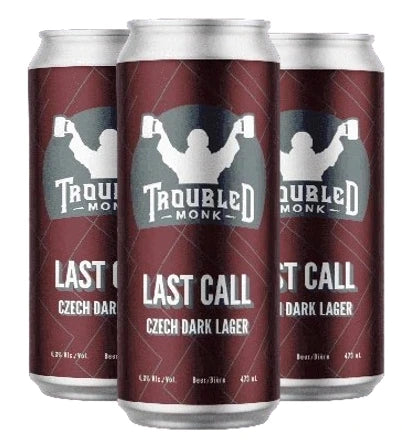 TROUBLED MONK LAST CALL CZECH DARK LAGER 473ML 4PK CAN