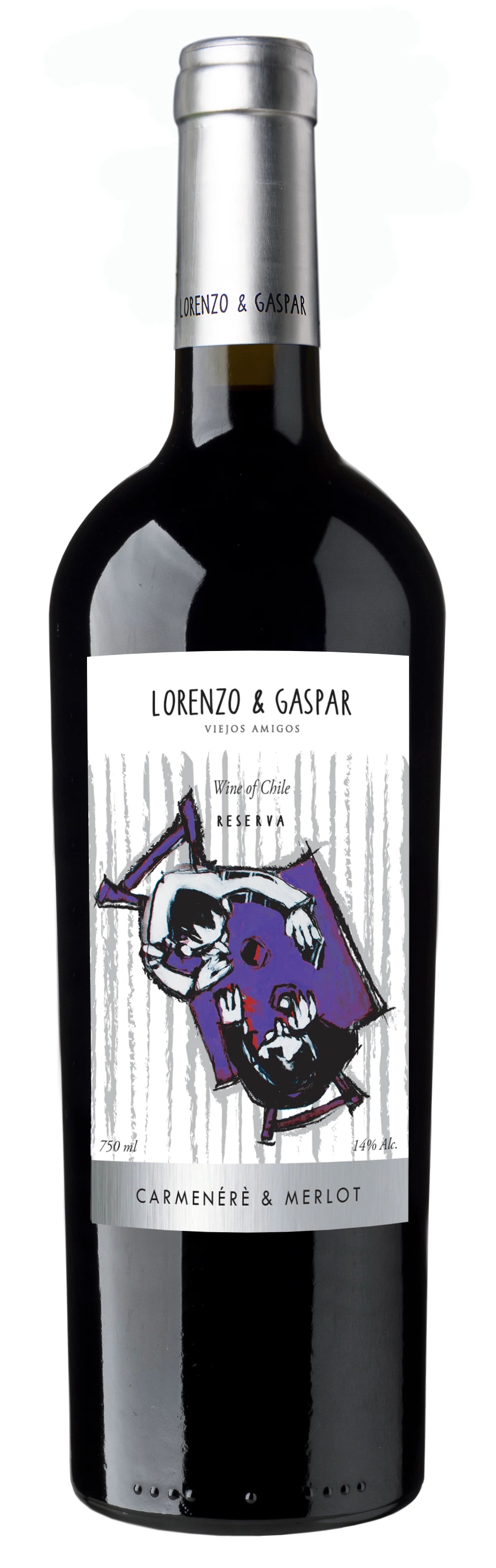 LORENZO & GASPAR CARMENERE MERLOT 750ML