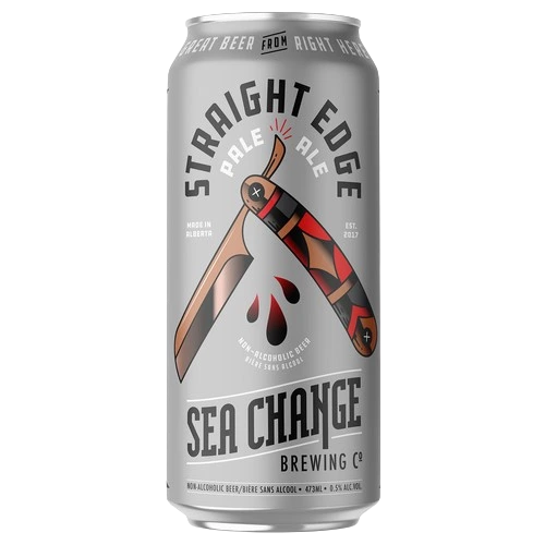 SEA CHANGE STRAIGHT EDGE PALE ALE NON ALC 473ML 4PK CAN