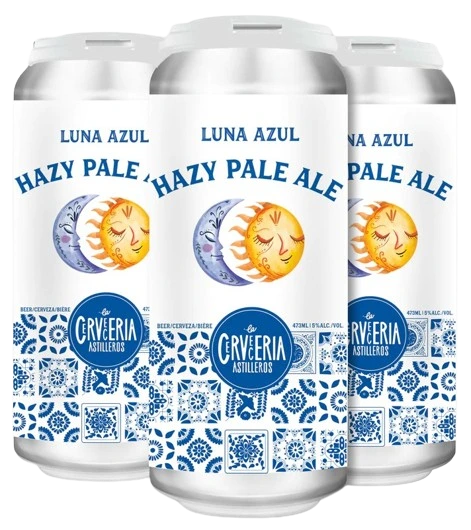 LA CERVECERIA LUNA AZUL HAZY PALE ALE 473ML 4PK CAN