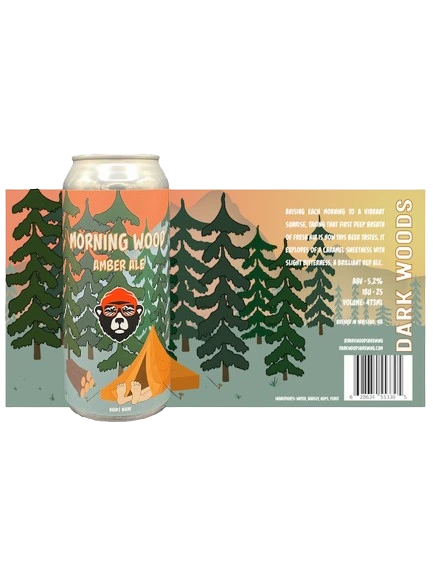 DARK WOODS MORNING WOOD AMBER ALE 473ML 4PK CAN