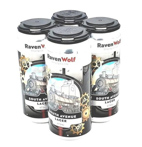 RAVENWOLF SOUTH AVENUE LAGER 473ML 4PK CAN