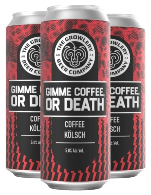 GROWLERY GIMME COFFEE OR DEATH COFF KOLSCH 473ML 4PK CAN
