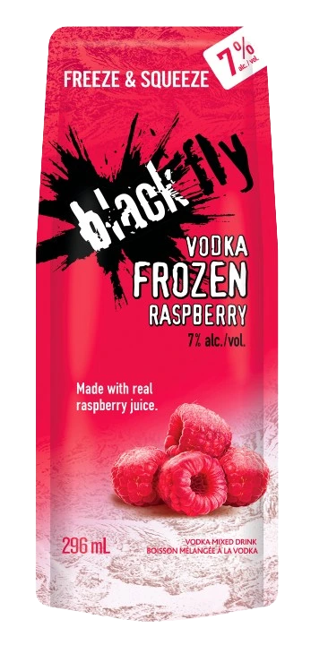 BLACK FLY FROZEN RASPBERRY POUCH 296ML