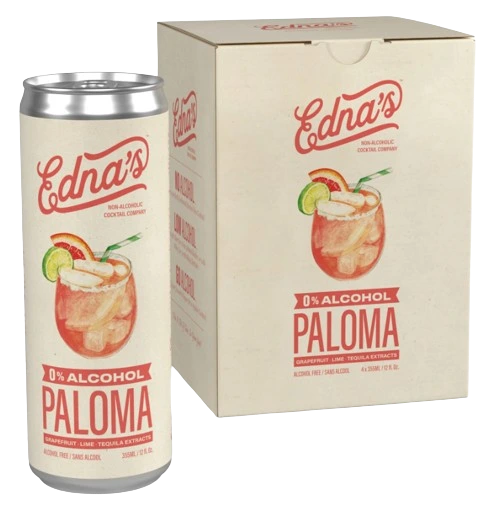 EDNAS 0% ALCOHOL PALOMA 355ML 4PK CAN