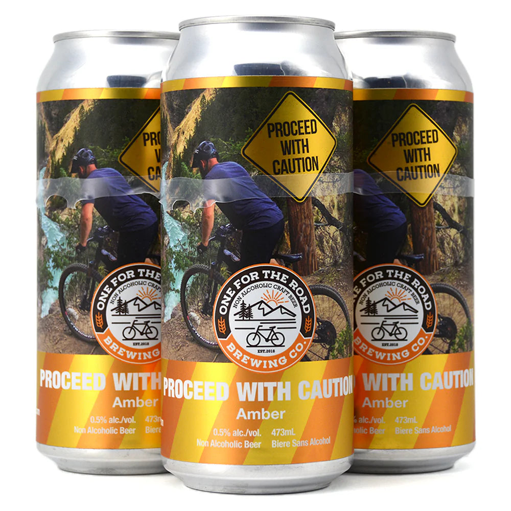 ONE FOR THE ROAD NON ALC CAUTION AMBER ALE 473ML 4PK CAN