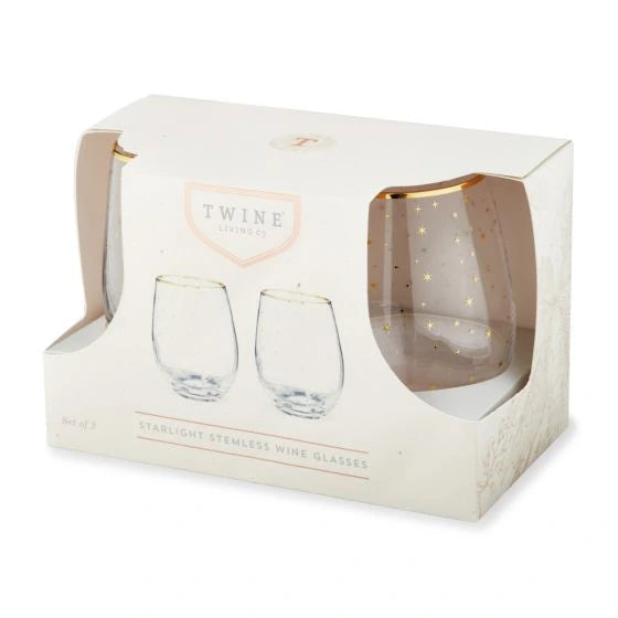TWINE STARLIGHT STEMLESSWINE GLASSES