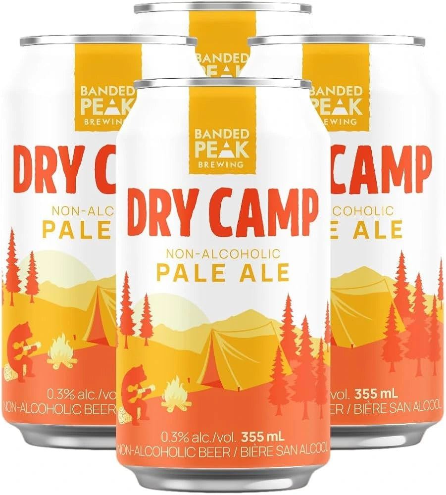 BANDED PEAK NON ALC DRY CAMP PALE ALE 0.3% 355ML 4PK CAN
