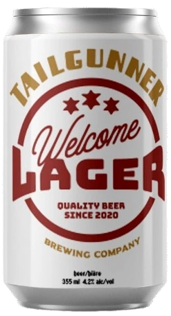 TAILGUNNER WELCOME LAGER 355ML 12PK CAN