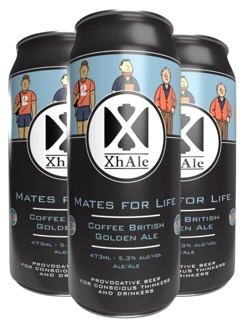 XHALE MATES FOR LIFE COFFEE BRITISH GOLDEN ALE 473ML 4PK CAN