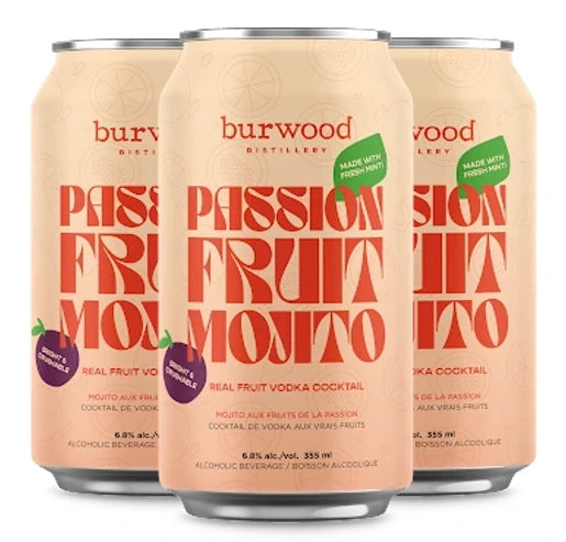 BURWOOD PASSION FRUIT MOJITO 355ML 4PK CAN