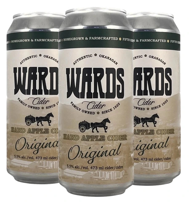 WARDS ORIGINAL APPLE CIDER 473ML 4PK CAN