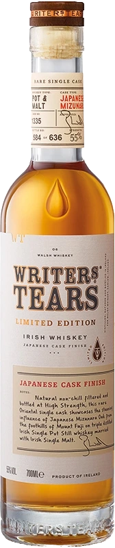 WRITERS TEARS JAPANESE MIZUNARA CASK IRISH WHISKEY 700ML