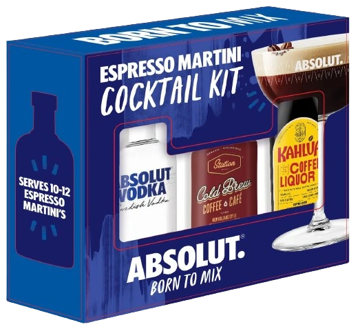 ABSOLUT X KAHLUA ESPRESSO MARTINI GIFT PACK 375ML 2PK