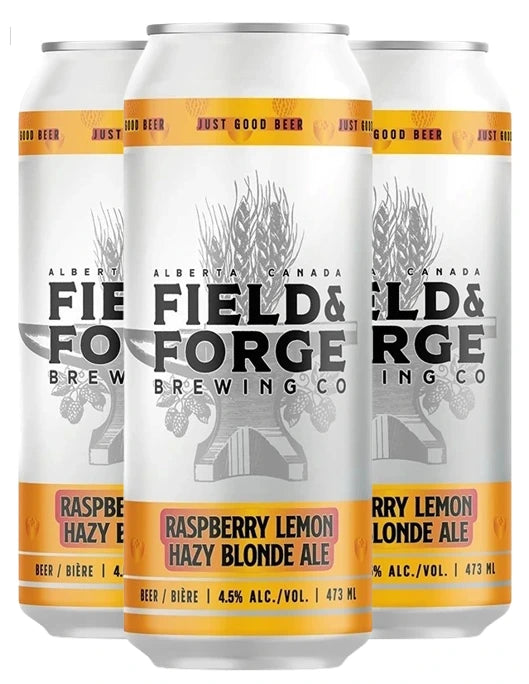 FIELD & FORGE RASPBERRY LEMON HAZY BLONDE 473ML 4PK CAN