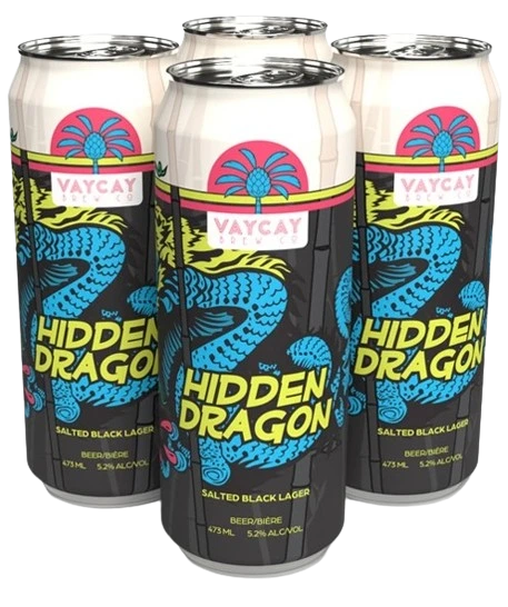 HIDDEN DRAGON BLACK SALTED LAGER 473ML 4PK CAN