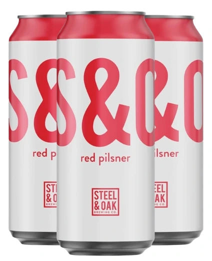 STEEL & OAK RED PILSNER 473ML 4PK CAN