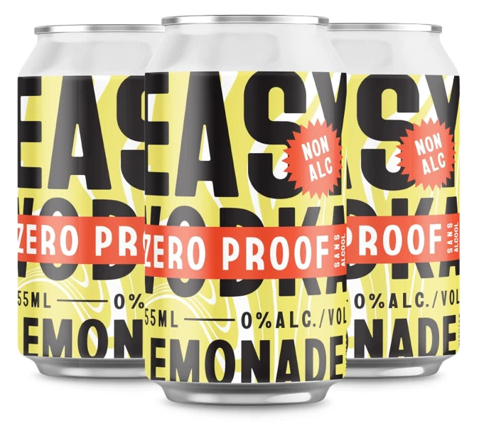 EASY ZERO PROOF LEMONADE NON ALC 355ML 4PK CAN