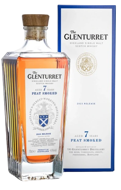 GLENTURRET 7YR PEAT SMOKED HIGHLAND SINGLE MALT 700ML