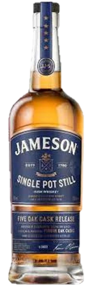 JAMESON SINGLE POT FIVE OAK CASK RELEASE IRISH WHISKEY 750ML