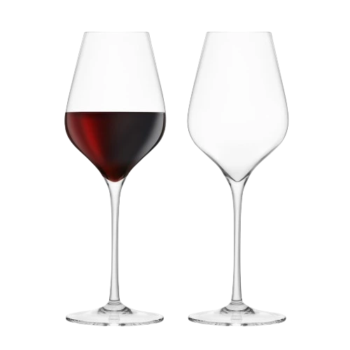FINAL TOUCH BORDEAUX LEAD FREE CRYSTAL GLASSES 2PK