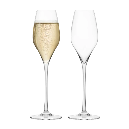 FINAL TOUCH CHAMPAGNE LEAD FREE CRYSTAL GLASSES 2PK