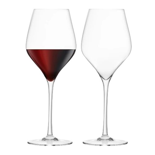 FINAL TOUCH RED WINE LEAD FREE CRYSTAL GLASSES 2PK