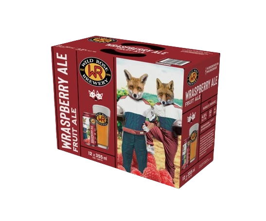 WILD ROSE WRASPBERRY ALE 355ML 12PK CAN
