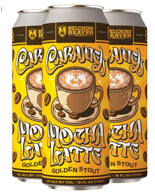 BELCHING BEAVER CARAMEL MOCHA GOLDEN STOUT 473ML 4PK CAN