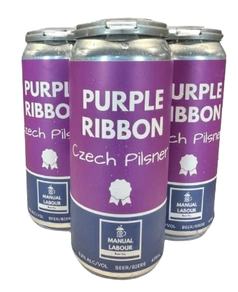 MANUAL LABOUR PURPLE RIBBON CZECH PILSNER 473ML 4PK CAN