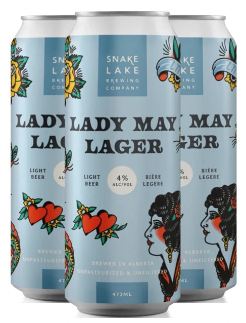 SNAKE LAKE LADY MAY LAGER 473ML 4PK CAN