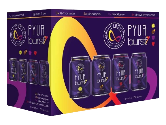 PYUR BURST 7% MIXER PACK 355ML 12PK CAN
