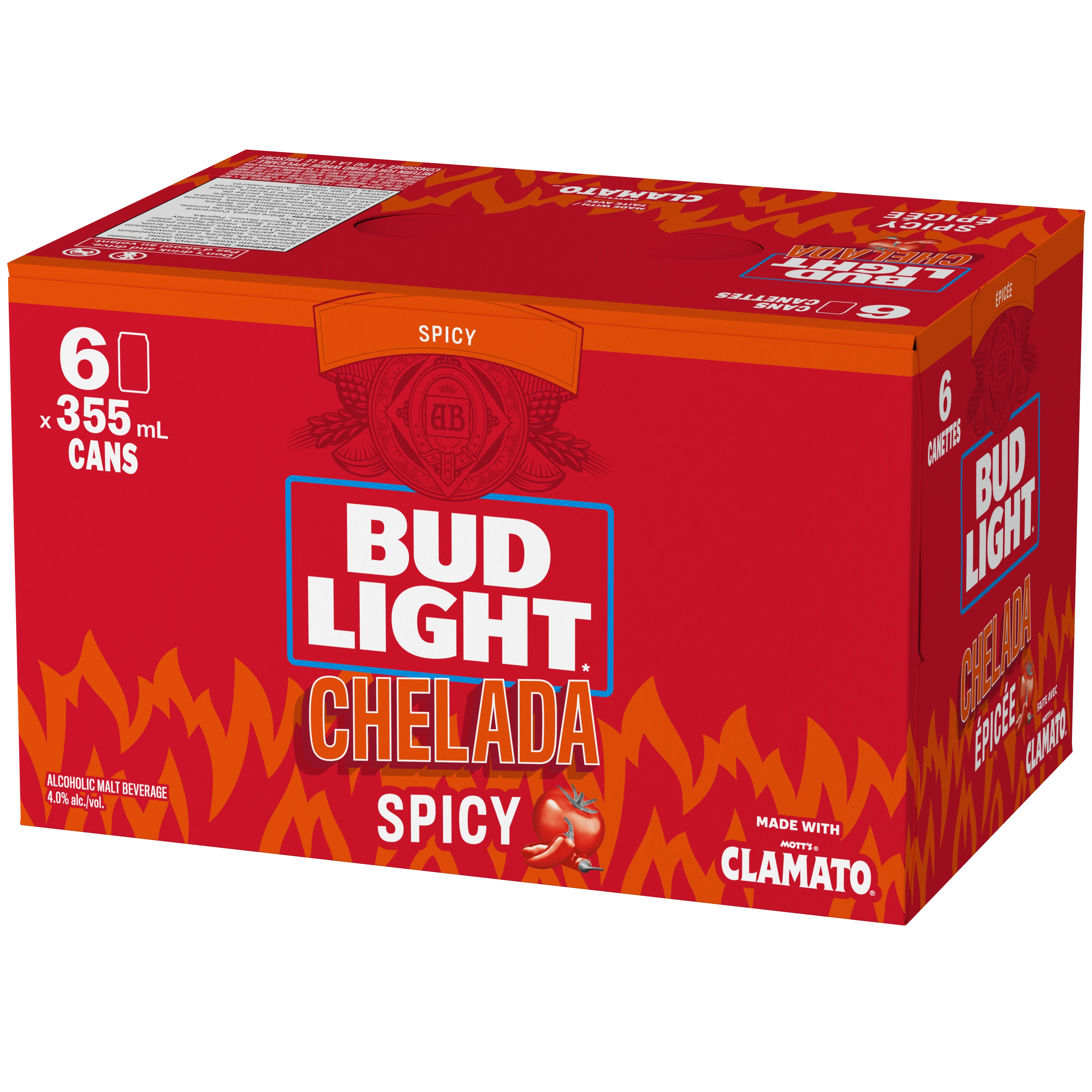 BUD LIGHT SPICY CHELADA 355ML 6PK CAN