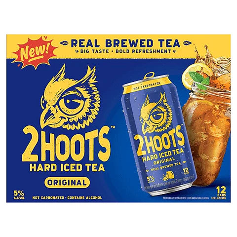 2 HOOTS HARD ICE TEA 355ML 12PK CAN