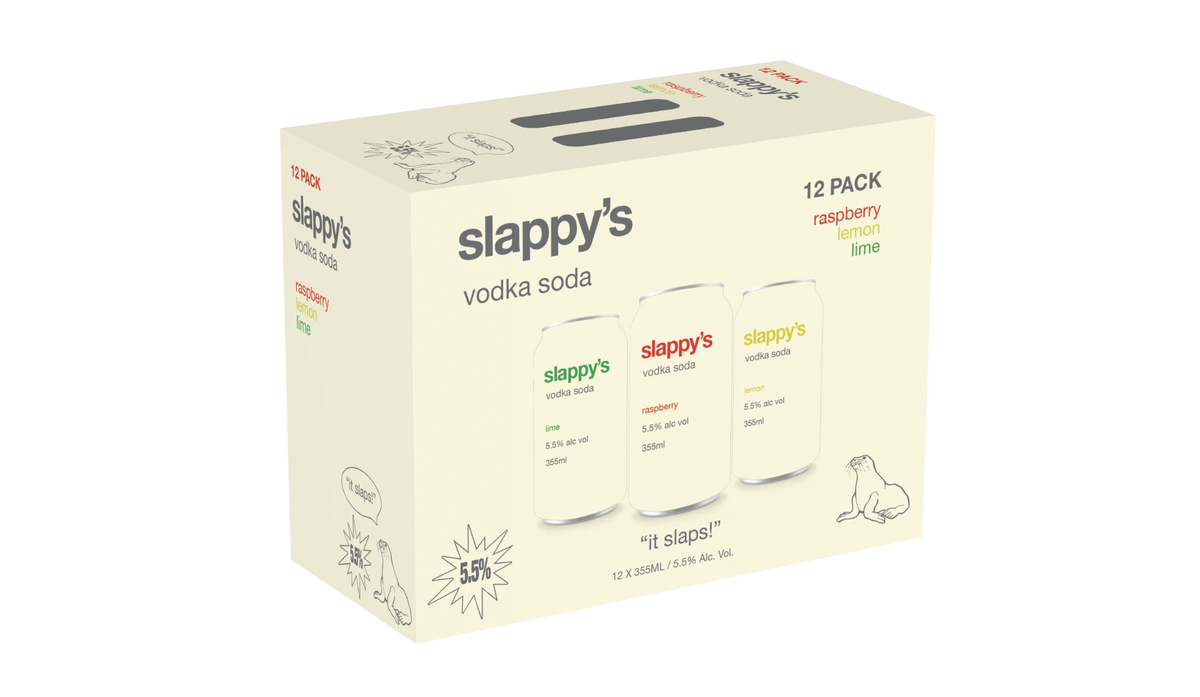 SLAPPYS VODKA SODA MIX PACK 12PK 355ML CAN