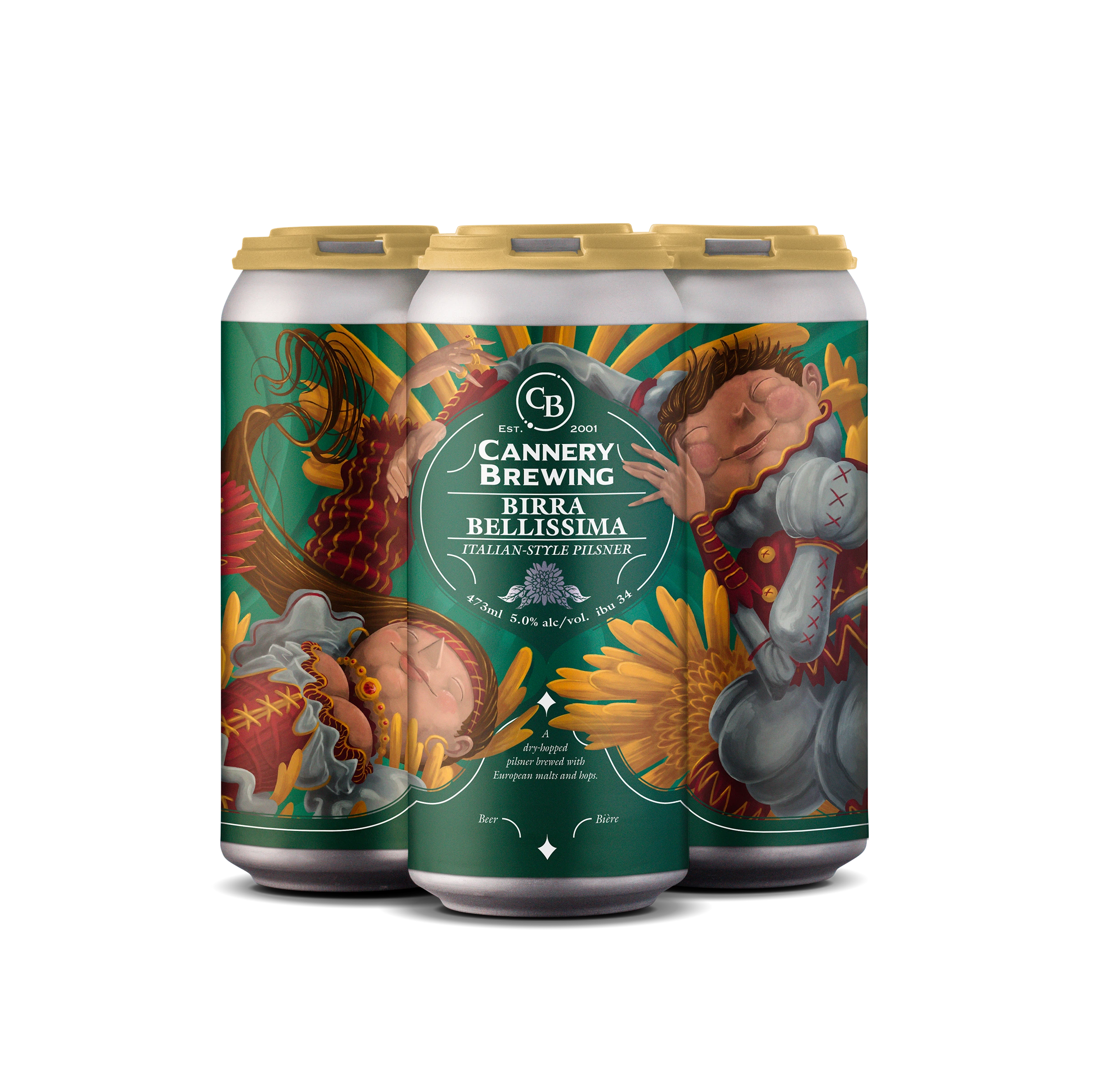 CANNERY BIRRA BELLISSIMA ITALIAN PILSNER 473ML 4PK CAN