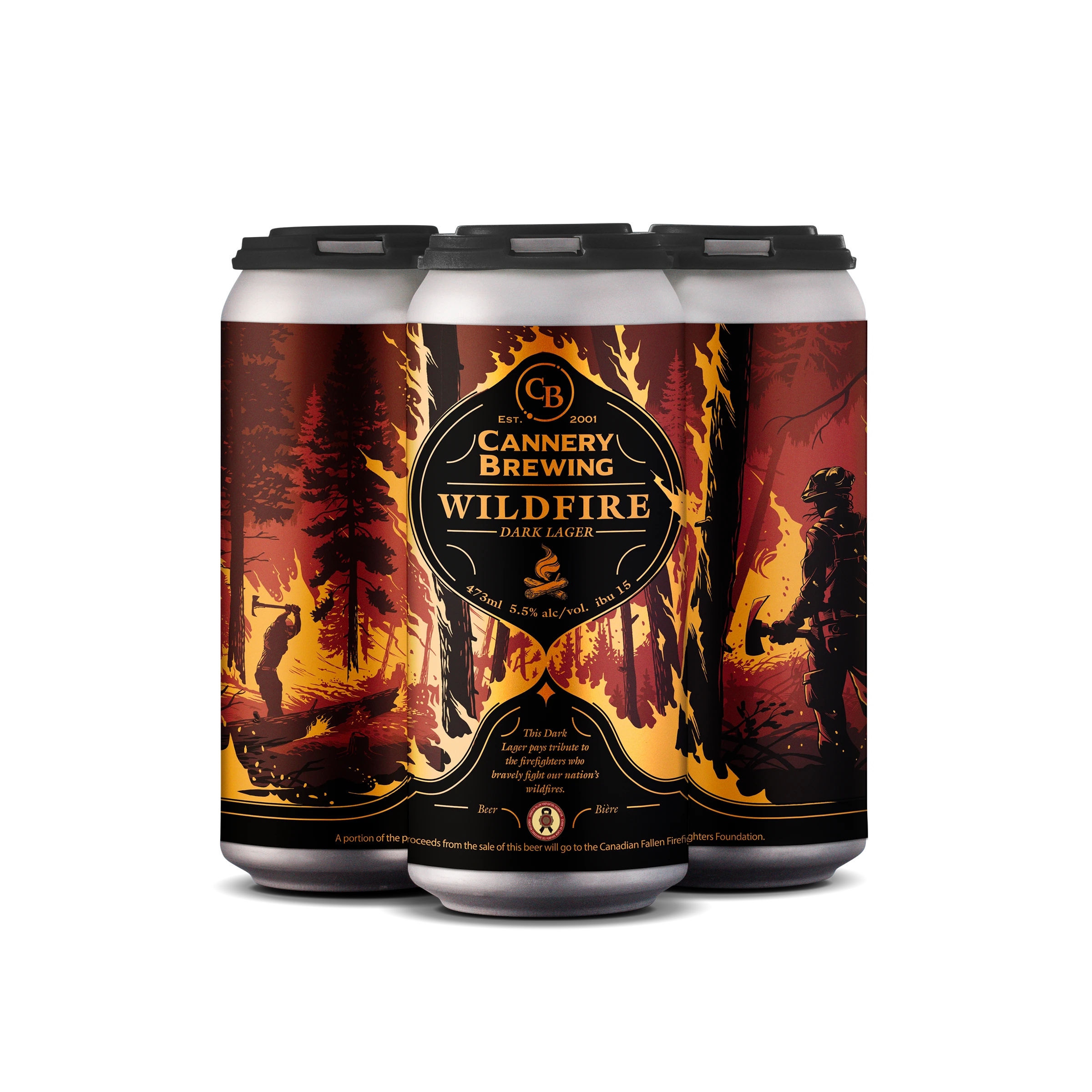CANNERY WILDFIRE DARK LAGER 473ML 4PK CAN