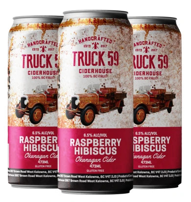 TRUCK 59 RASPBERRY HIBISCUS CIDER 473ML 4PK CAN