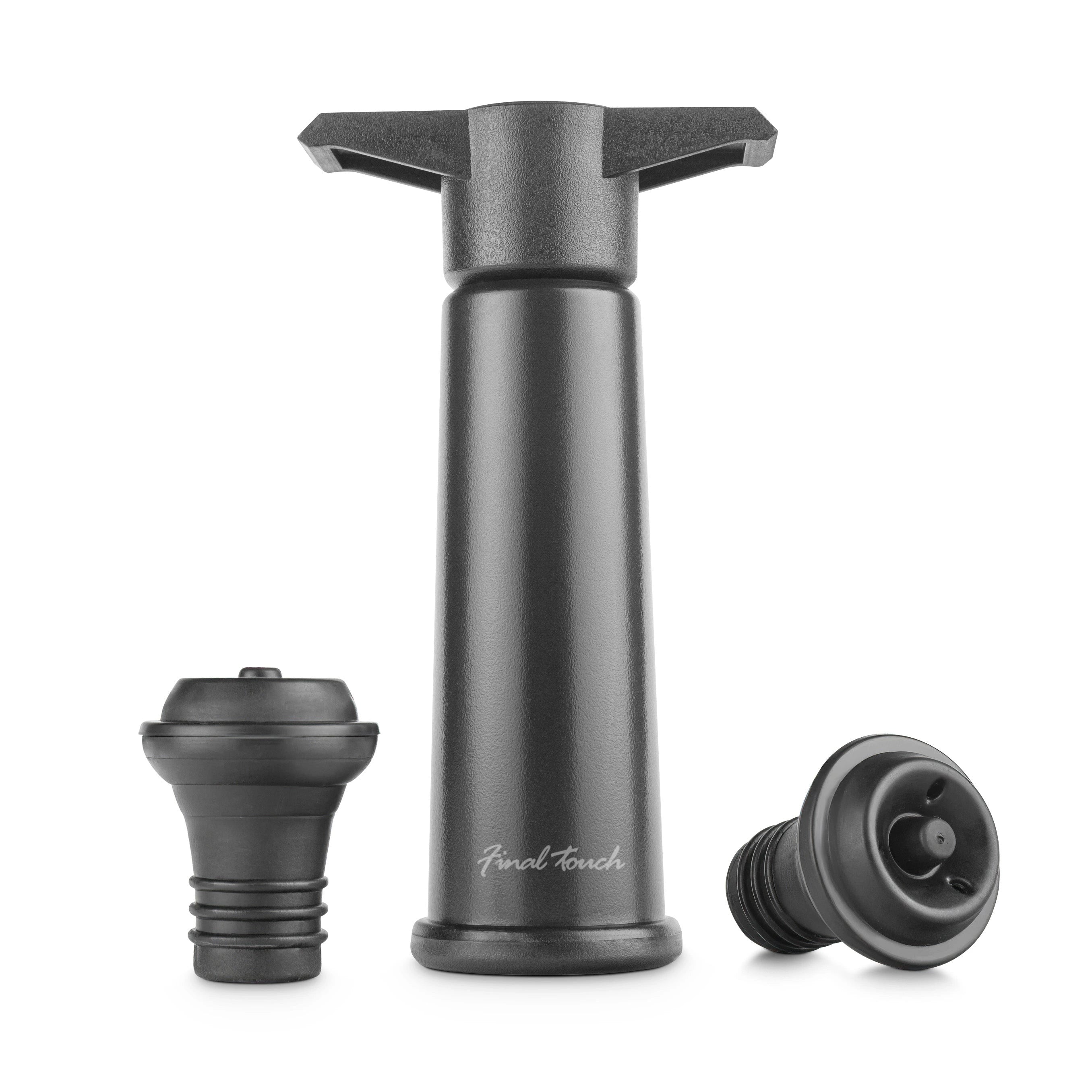 FINAL TOUCH WINE BOTTLE PUMP WITH TWO STOPPERS