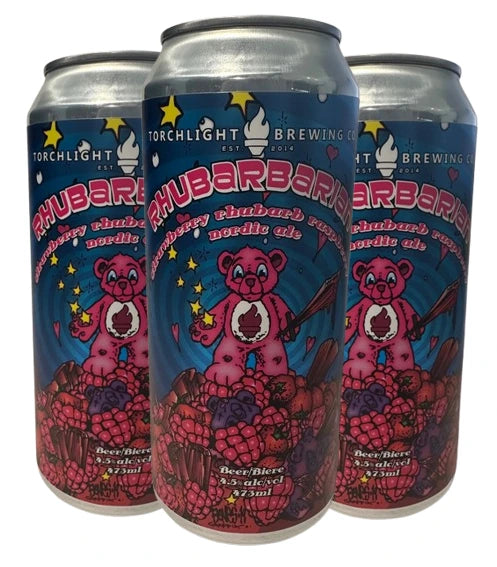 TORCHLIGHT RHUBARBARIAN FRUIT KVEIK 473ML 4PK CAN