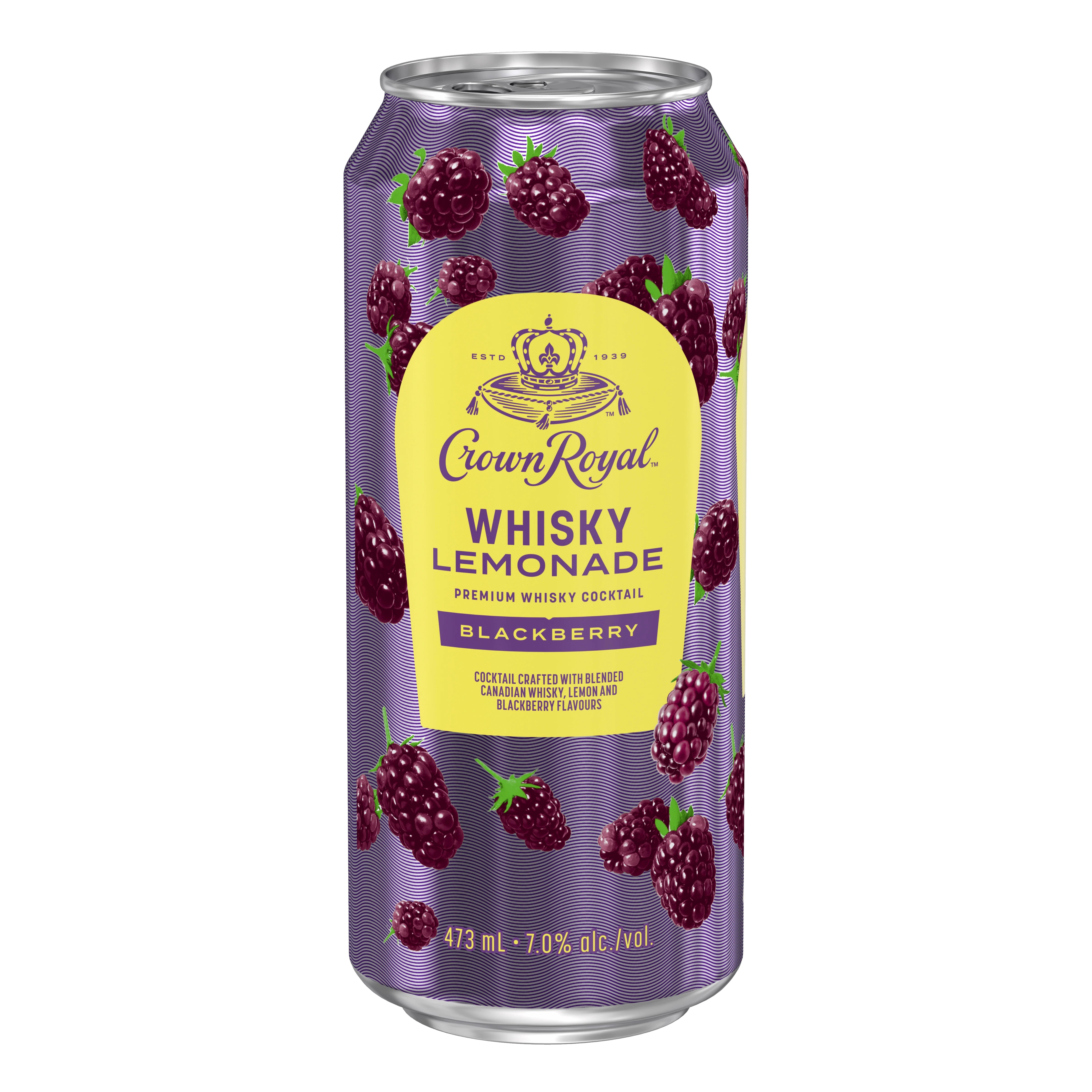 CROWN ROYAL BLACKBERRY WHISKY LEMONADE 473ML CAN
