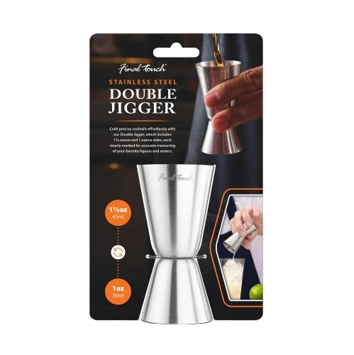 FINAL TOUCH STAINLESS STEEL DOUBLE JIGGER 1OZ TO 1.5OZ