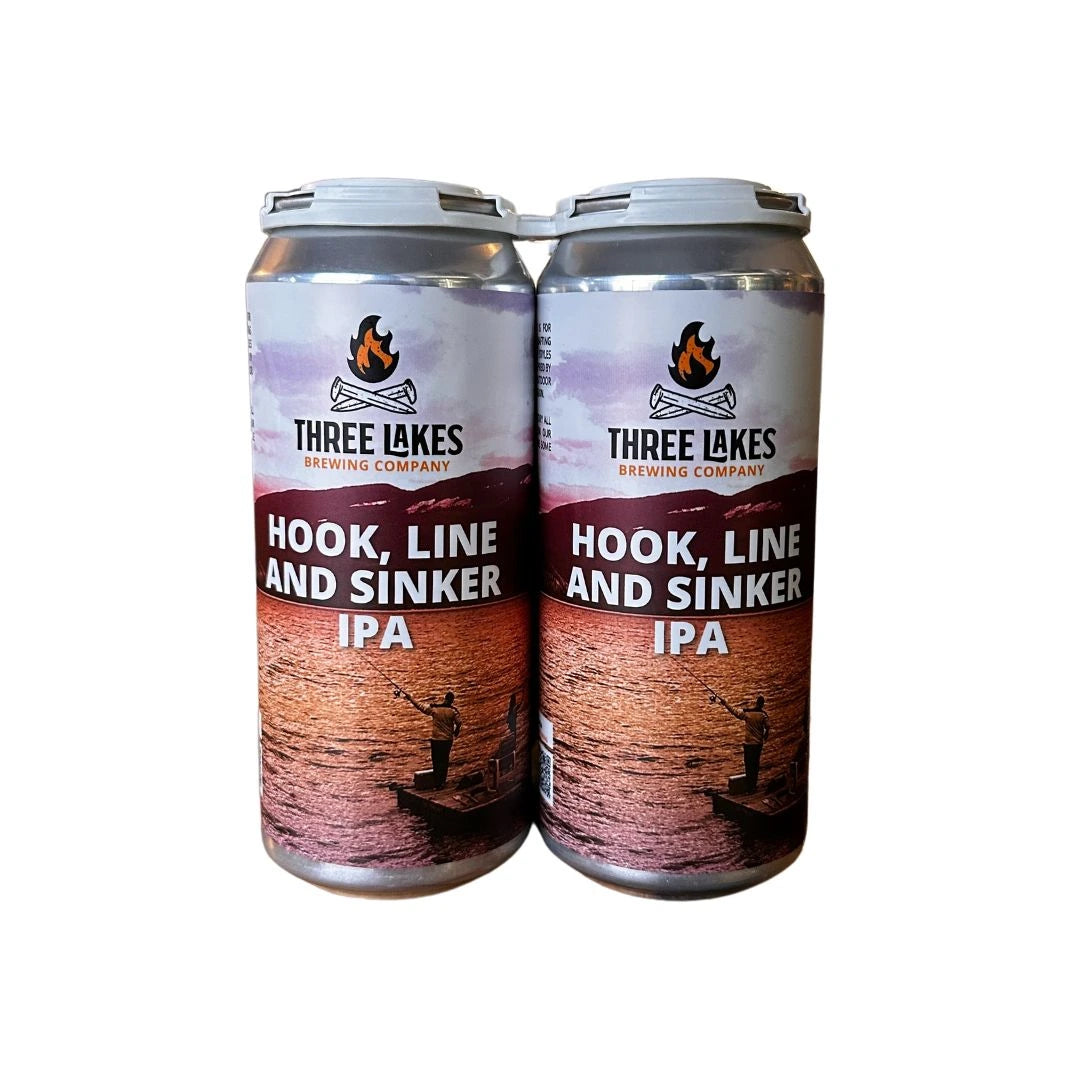 THREE LAKES HOOK LINE & SINKER IPA 473ML 4PK CAN