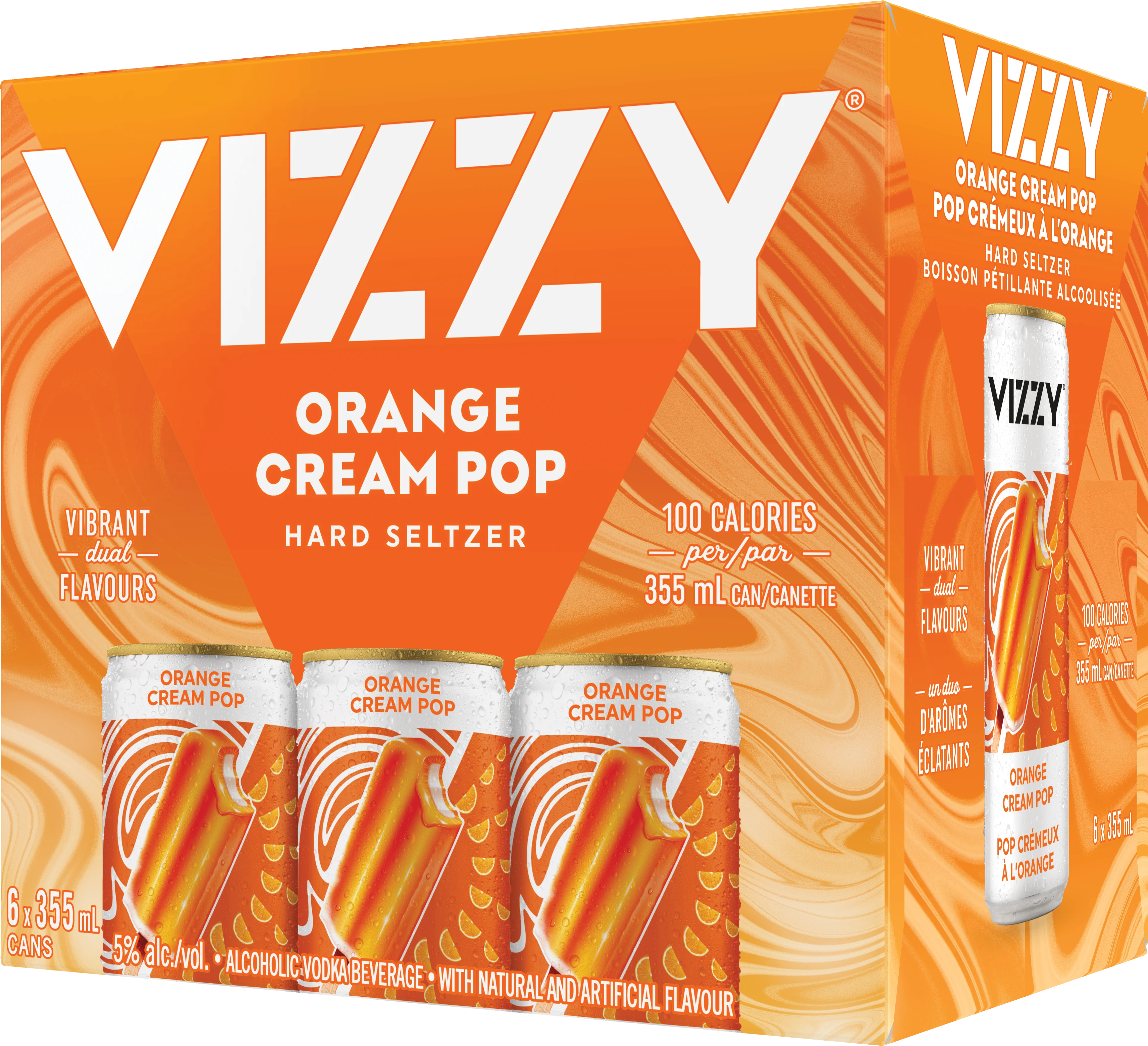 VIZZY HARD SELTZER ORANGE CREAM POP 355ML 6PK CAN